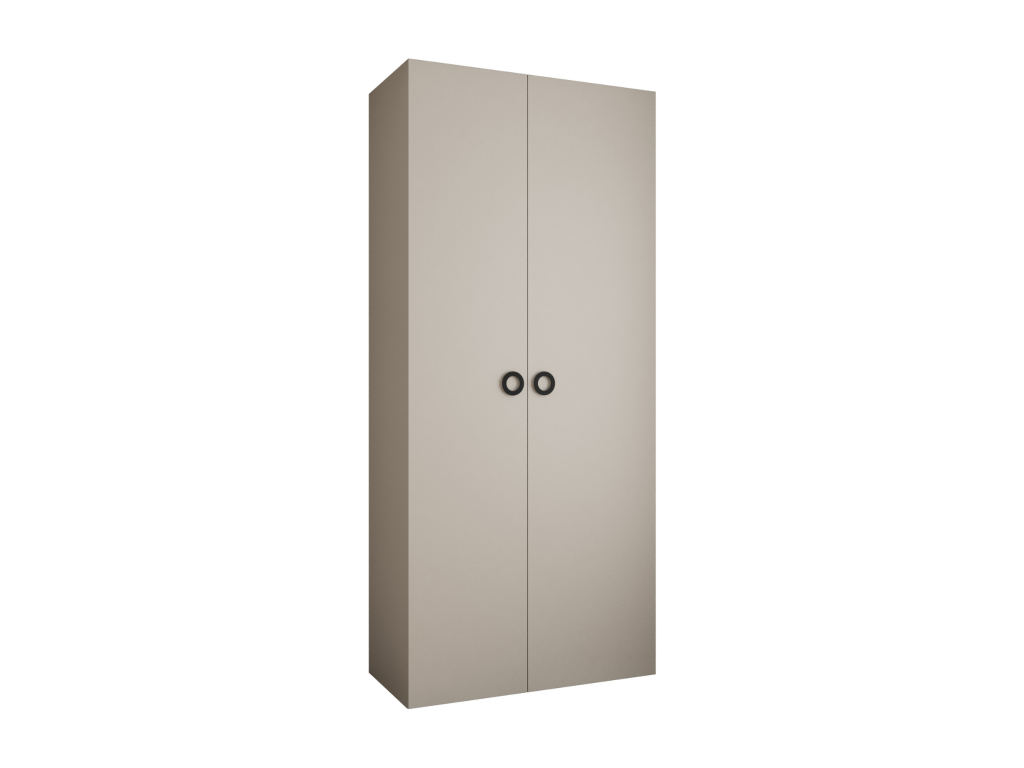 Como 1 245.5/110/50 2-door hinged wardrobe, cashmere/black JYAP58455