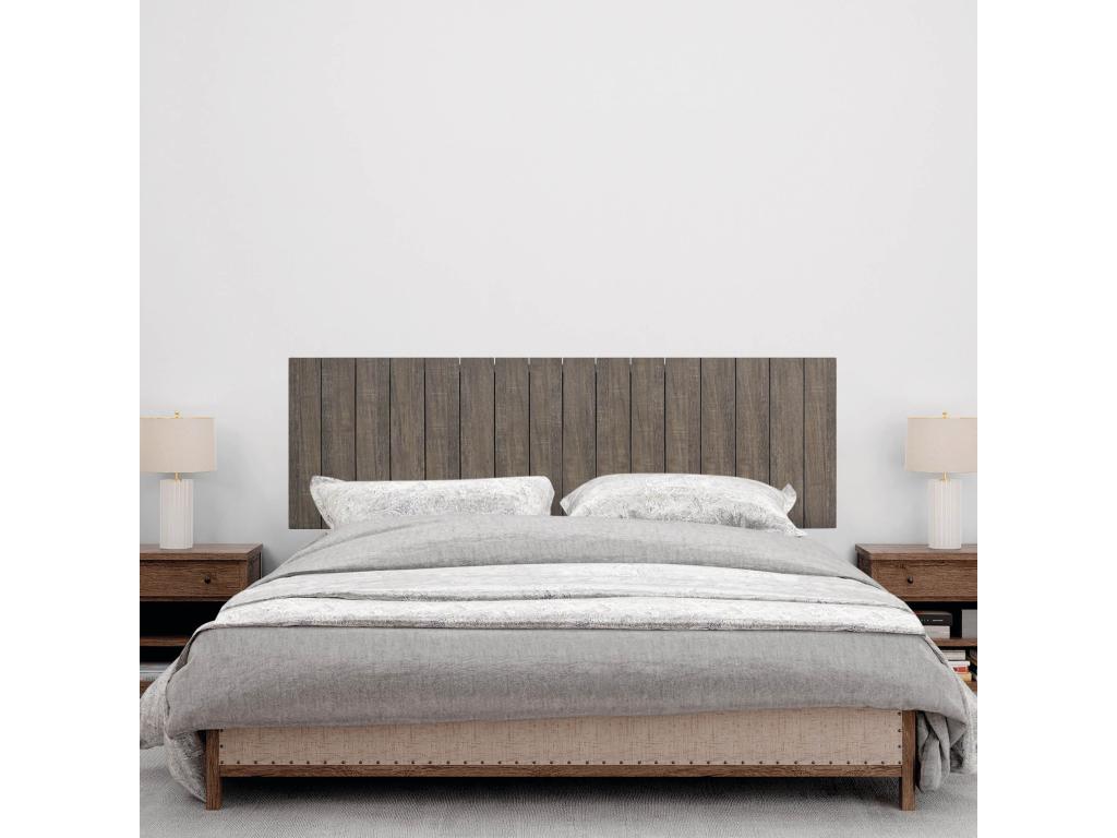 Decohaute Recycled Wood Headboard, Vertical Style, with Legs, 150x115cm, for 150cm Beds - Amazon Oak JFMU83671