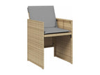 Garden chairs with cushions, set of 4, méDecohaute beige KJKK95978