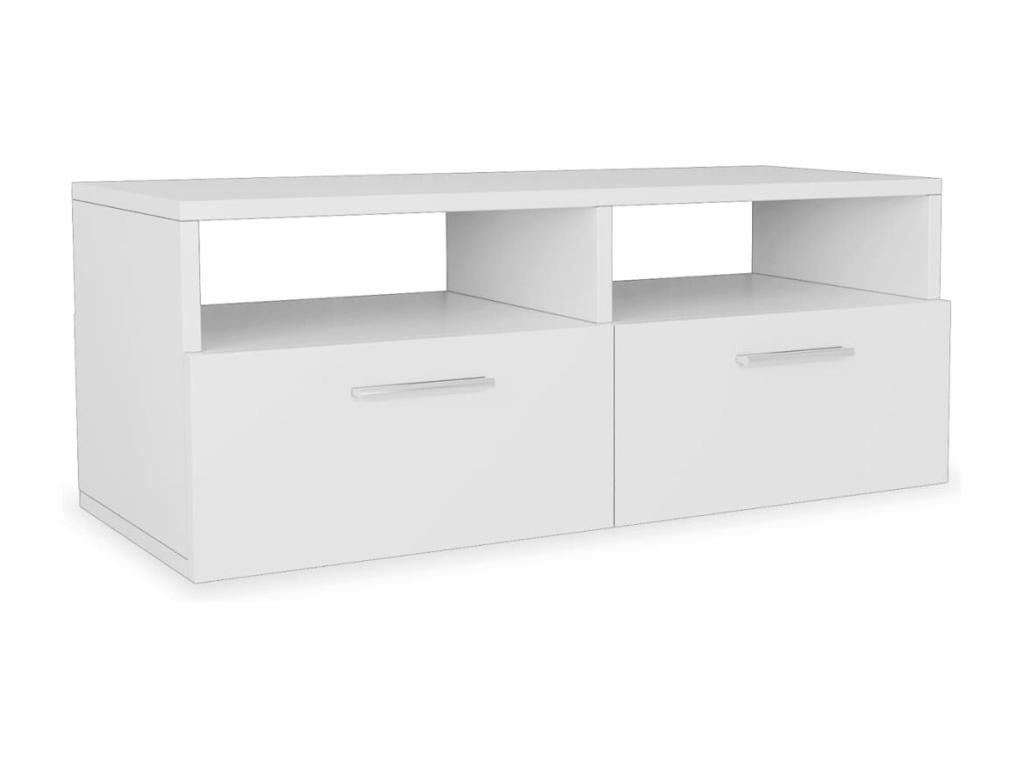 TV stand, engineered wood, 95x35x36 cm, white, CFAA50886