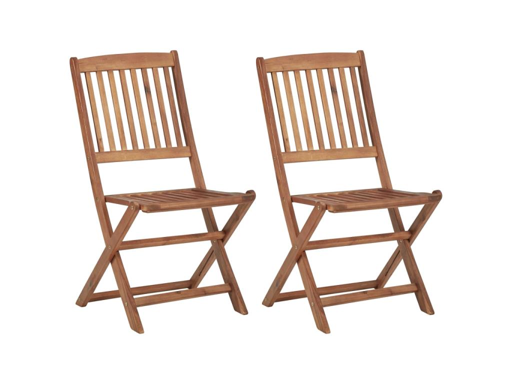 Folding Outdoor Chairs, 2 pcs, Solid Wood, Decohaute, 6 BYTS16726