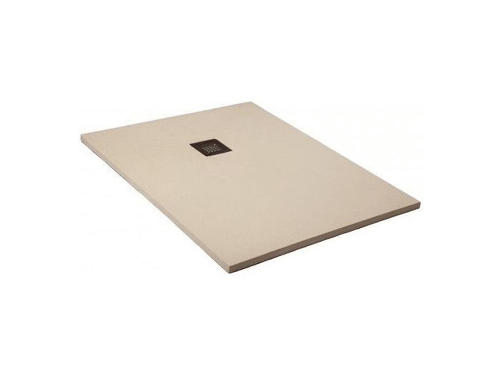 Shower tray 80x190 cm Decohaute Extra Thin White Decohaute Ral 1013 in Synthetic Resin and Marble Powder with Free-Mounting Drain SFKV31398