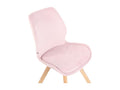 Set of 4 dining chairs - Velvet/Wood - Pink - Decohaute IWPA22132