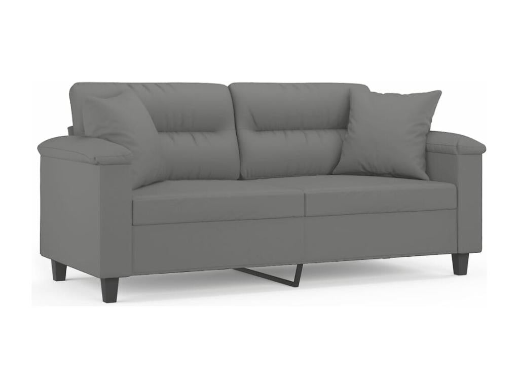2-seater sofa with dark grey cushions, 140 cm, YNHS03382