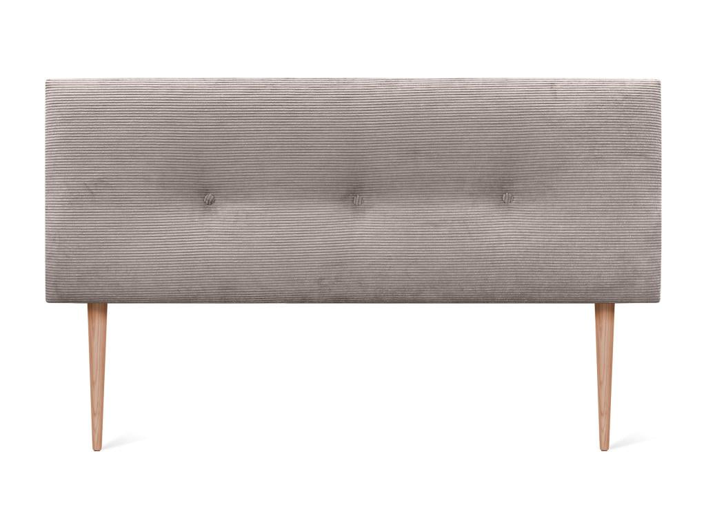 Chezlova Plain Corduroy Headboard with Buttons 135x115 with Bed Legs 120/135/140 - Brown FPIZ15843