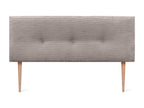 Chezlova Plain Corduroy Headboard with Buttons 135x115 with Bed Legs 120/135/140 - Brown FPIZ15843