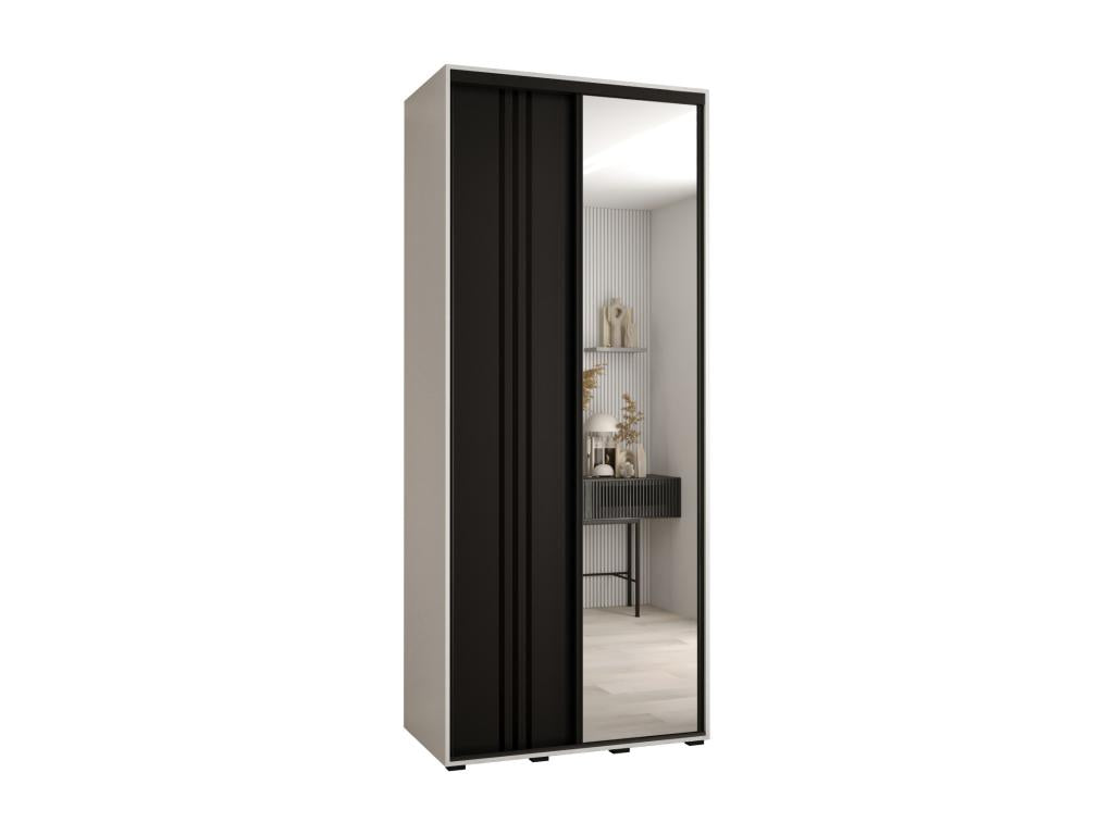 Decohaute 7 Sliding Door Wardrobe 235.2/100/45 2 Doors White/Black/Black PUGH62616
