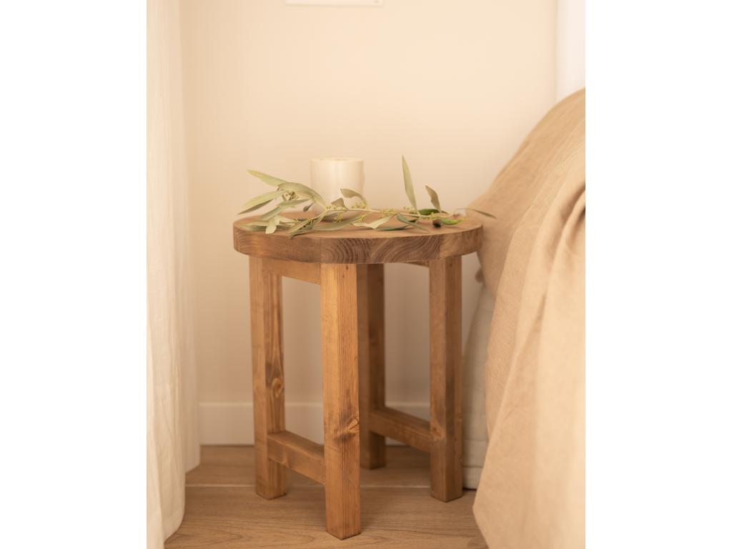 Bedside table in aged fir wood 35x40cm - Decohaute YQWC66083