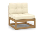 10-piece garden furniture set with cushions, honey brown, pine wood, RAUD43131