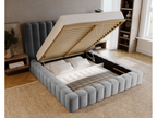 Decohaute Double Bed 180x200 Decohaute - Upholstered bed with frame and storage, light grey, Ikoo 19 CVDP55879