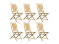 Folding garden chairs, set of 6, 46x66x99 cm, Decohaute IOKA99675