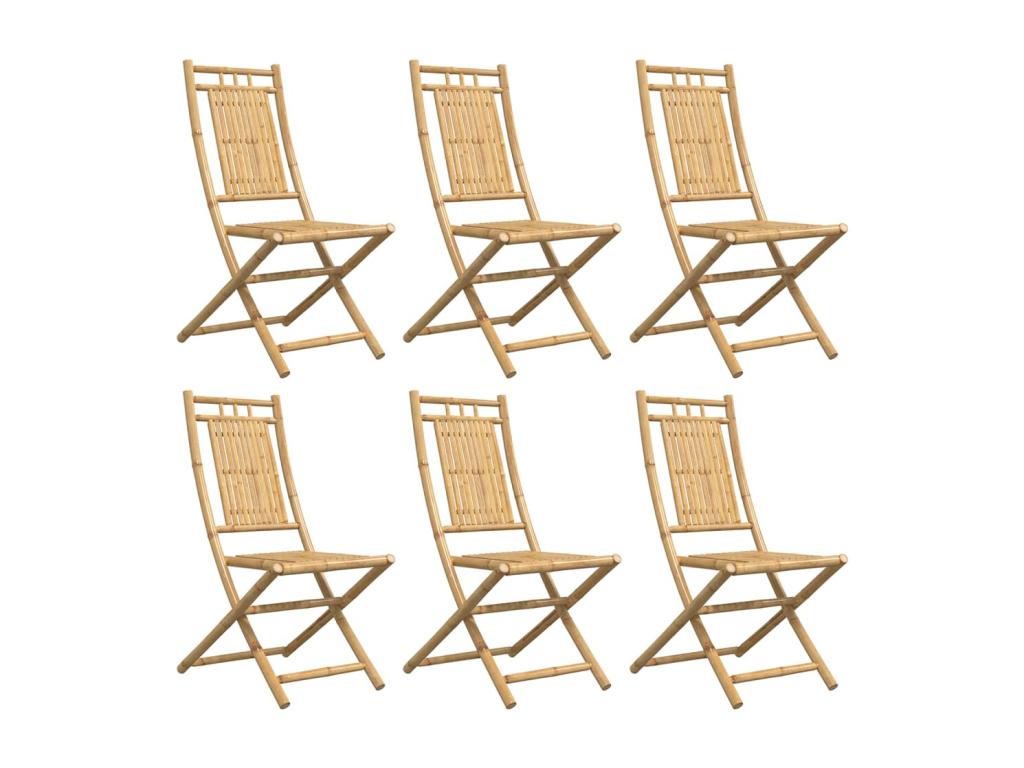 Folding garden chairs, set of 6, 46x66x99 cm, Decohaute IOKA99675