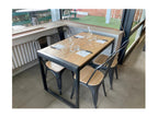 Decohaute - Set of 2 dining chairs in steel and light wood FNGD54510