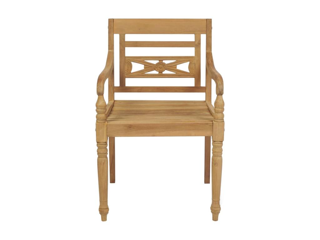 Decohaute chairs, set of 2, solid teak wood, YJMJ40787