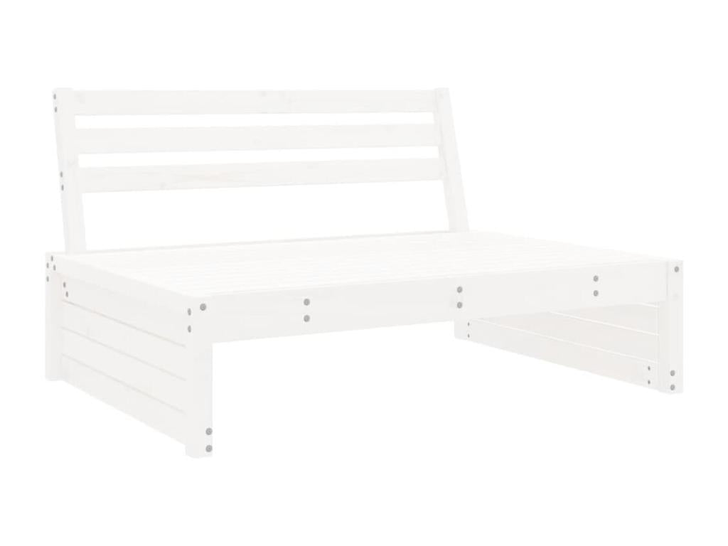 4-piece garden furniture set, white, solid pine wood KJNE33367