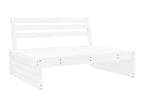 4-piece garden furniture set, white, solid pine wood KJNE33367