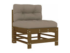 7-piece garden furniture set with cushions, honey brown, solid wood APJM53402