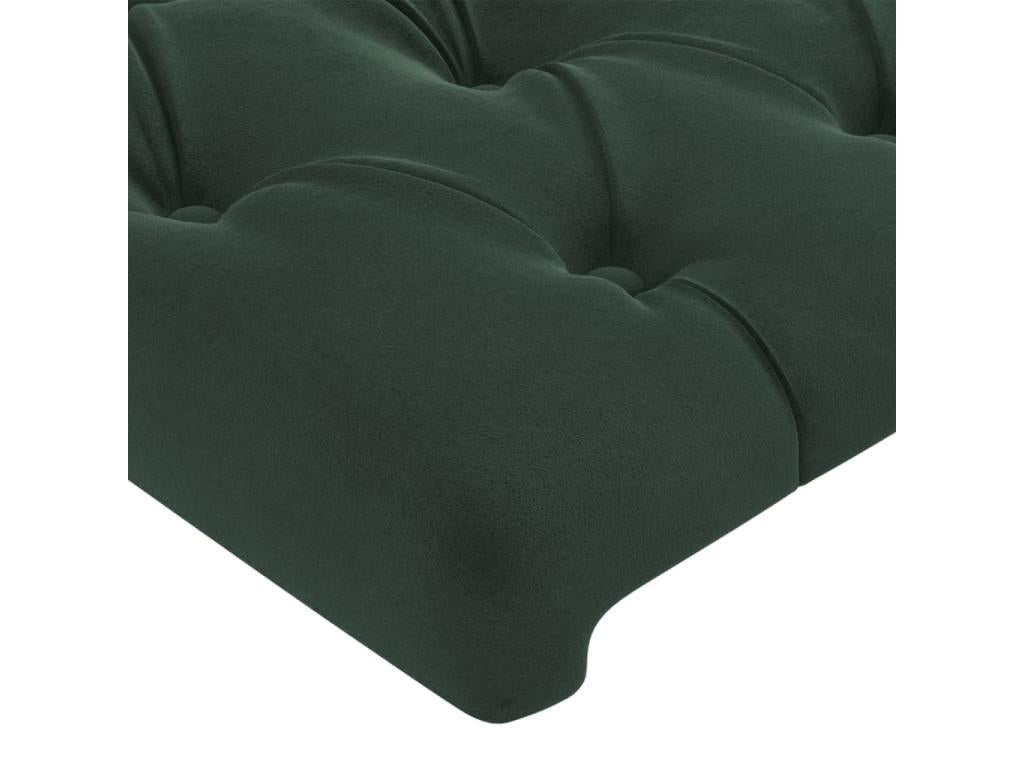 Dark Green LED Headboard 80x7x78/88 cm Velvet LJHS84260