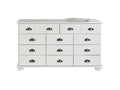 Decohaute apothecary chest of drawers with 11 drawers in solid pine with white stain GCEL32743