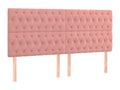 4-Piece Headboard Set, Pink, 90x7x78/88 cm, Velvet, TTMD81965