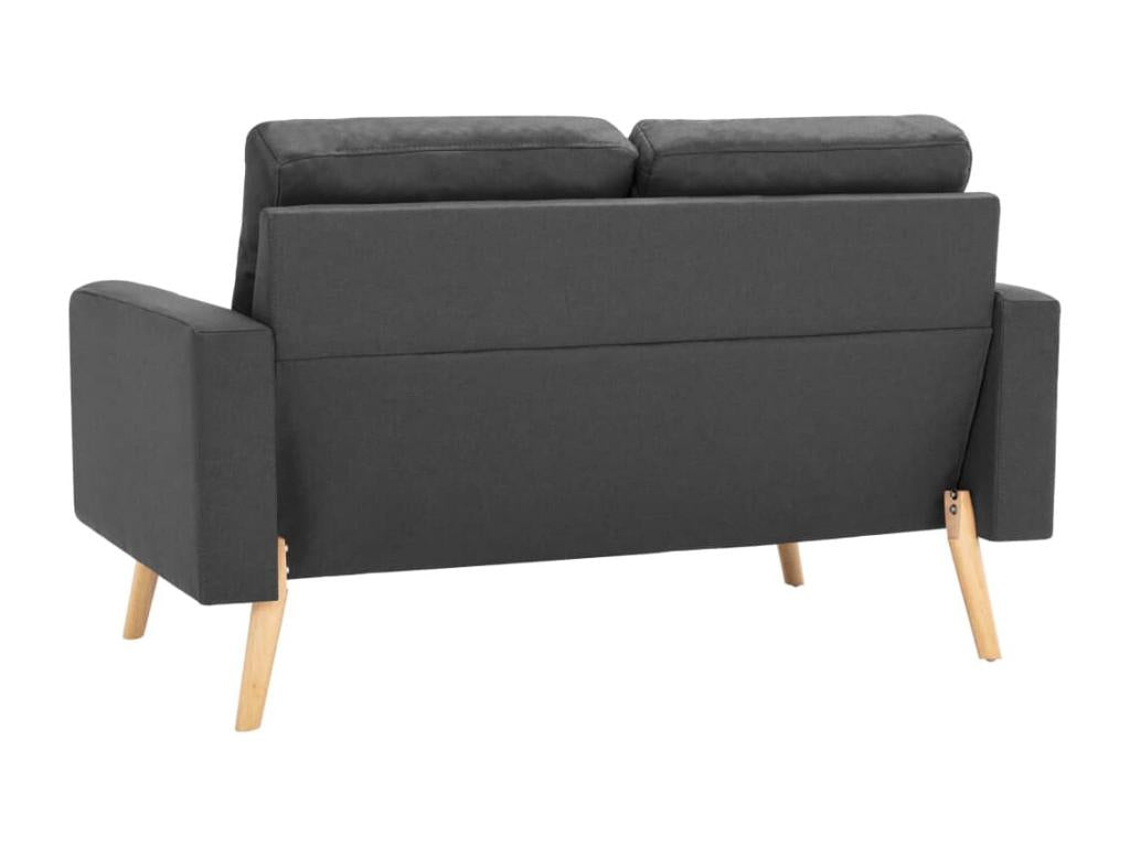 2-Piece Sofa Set, Dark Grey Fabric PFRD01323