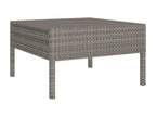 14-piece garden furniture set with cushions, Grey woven resin TUGU66402