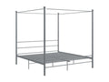 Grey Metal Canopy Bed Frame 180x200 cm GDRW59027