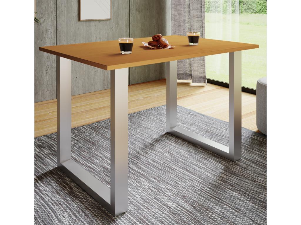 Decohaute Premium Wood Kitchen Table Dining Table Xona U Silver 80 - 110 - Beech OJSX20196
