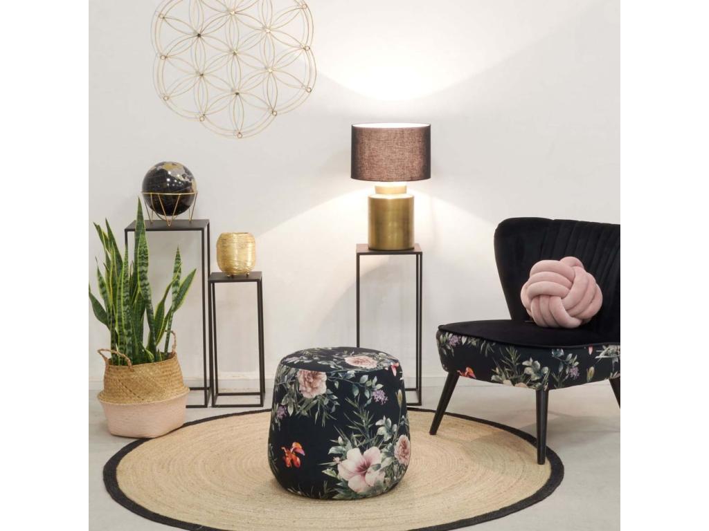 Black metal side tables, set of 3 GLNJ12671