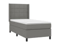 Decohaute bed base and mattress, dark grey, 90x190 cm, fabric OTNY12292