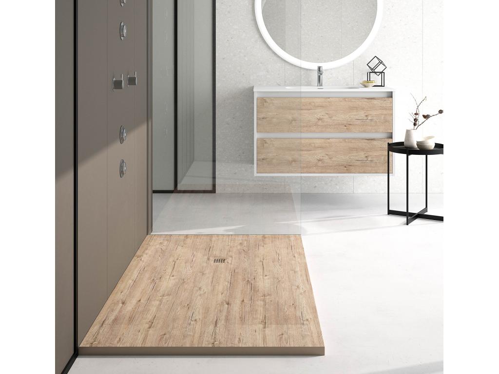 Nature shower tray, smooth finish, Decohaute 3D color grid - 200x80 cm OEEJ63515