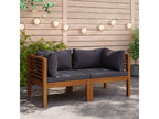 2-piece corner sofa set with dark grey cushions, Decohaute wood, VRIY74331