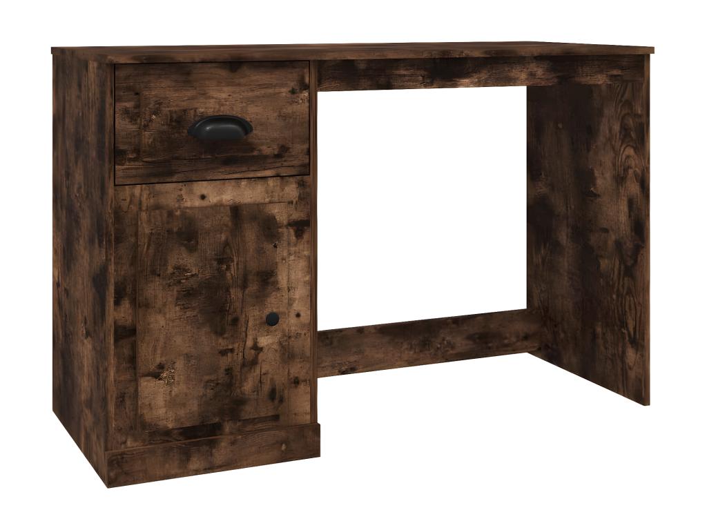 Desk with drawer, smoked oak, 115x50x75 cm, engineered wood, NFYA82940