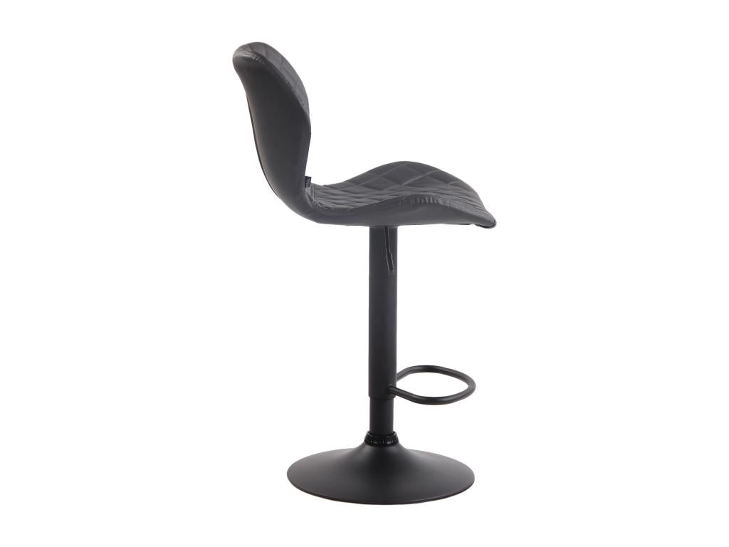 Set of 2 Bar Stools - Faux Leather / Metal - Grey - Decohaute VJBJ42499