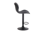 Set of 2 Bar Stools - Faux Leather / Metal - Grey - Decohaute VJBJ42499