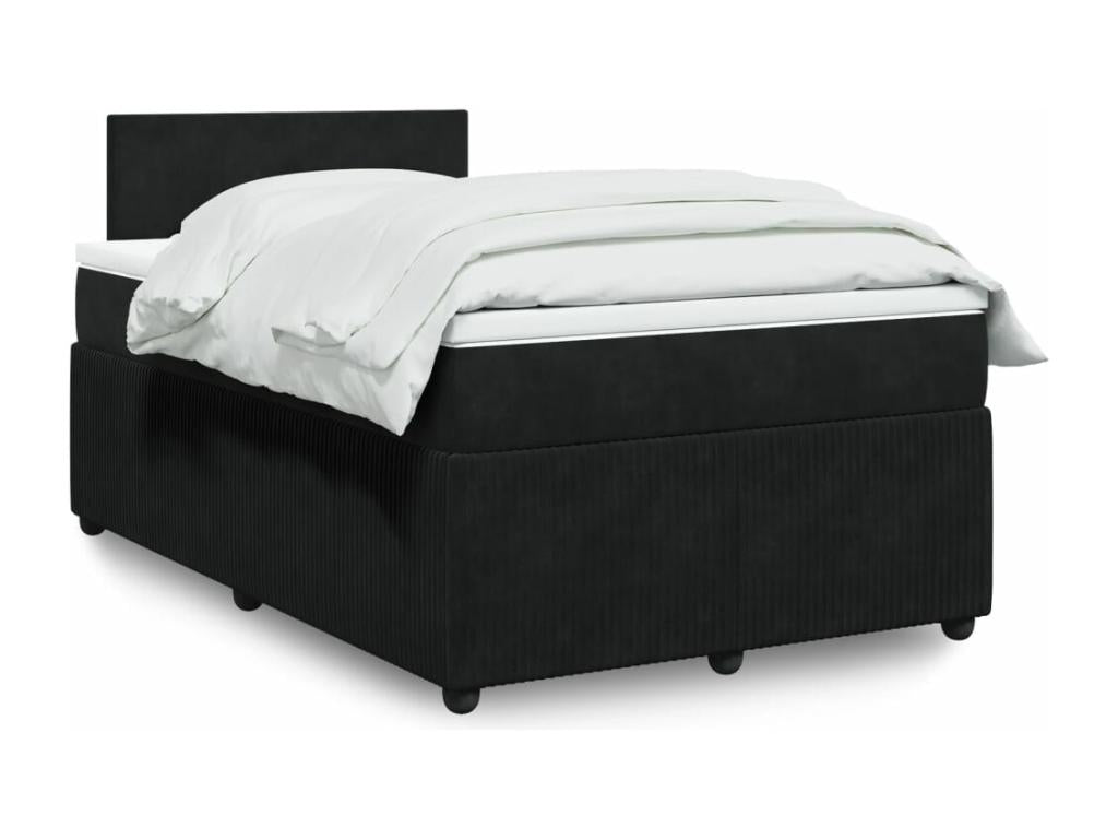 Chezlova bed base with black velvet mattress 120x190 cm MIEG25166