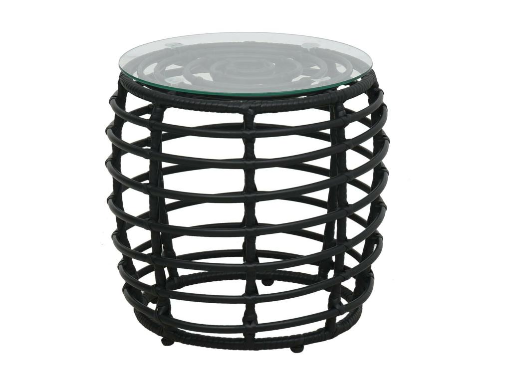 Decohaute 3-piece set of braided resin, black, BXHX72067