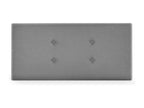 Decohaute Aqualine fabric headboard with 2 button-up details, 110x50cm, for 105cm beds - Grey NPSY11687