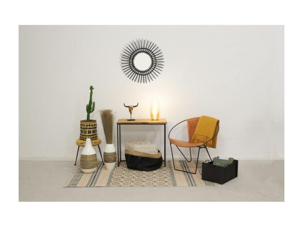 Matte black lacquered metal storage boxes, set of 3, VTEZ36701