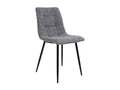 Chezlova - Set of 4 Chairs in Speckled Grey Fabric with Steel Legs HTCX82961