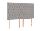 Decohaute bed base with light grey mattress 140x200 Fabric CRFT36317