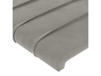 Headboard with wings, light grey, 203x23x118/128 cm, velvet, TFAB83802