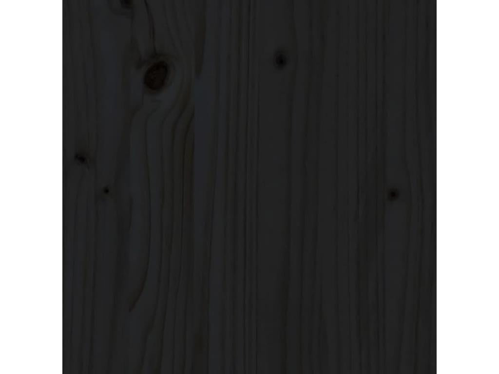 Wall-mounted headboard, black, 95.5x3x80 cm, solid pine wood, RVKI70223