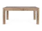 Elm wood dining table with aged parquet effect top Domopure - Width 160 cm KLHL95952