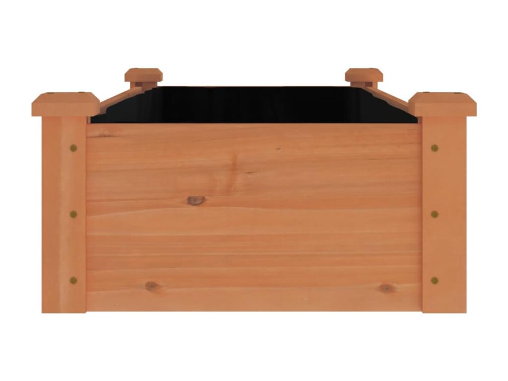 Raised garden bed with lining, 120x45x25 cm, solid fir wood, UDTI72275