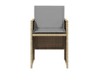 Garden chairs with cushions, set of 4, méDecohaute beige KJKK95978