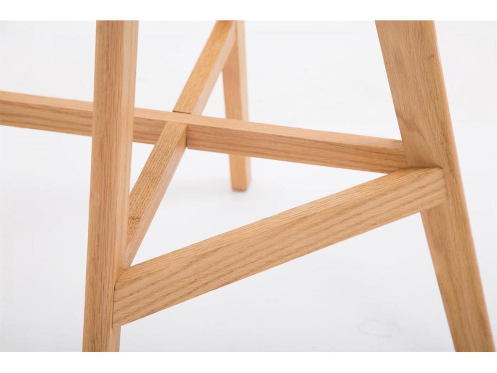 Set of 2 Bar Stools - Plastic/Wood - Grey - Decohaute YUTZ82576