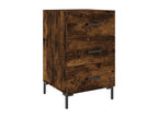 Smoked oak bedside table 40x40x66 cm engineered wood YJEE25207