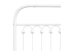 Metal bed frame with white headboard 140x190 cm BSME31613