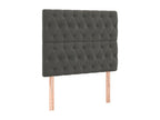 Upholstered bed base with mattress and LED lighting, Dark Grey, 120x200 cm, Velvet, YGXM47149